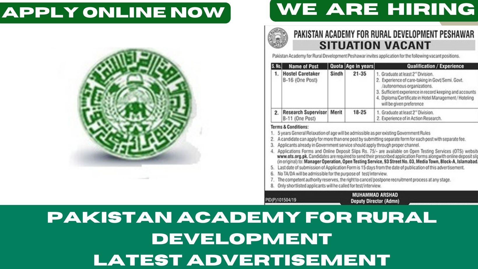 Pakistan-Academy-For-Rural-developments(PARD)-Jobs