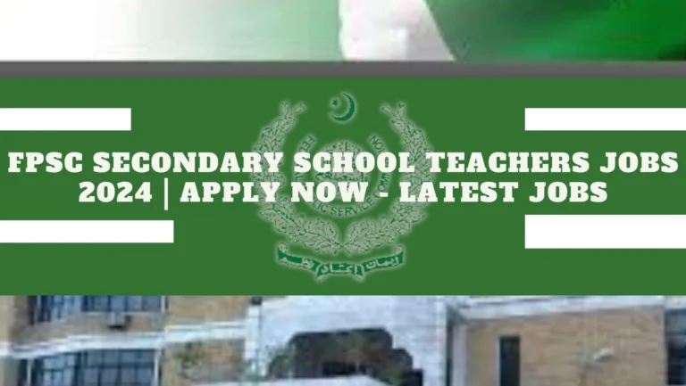 FPSC Secondary School Teachers Jobs